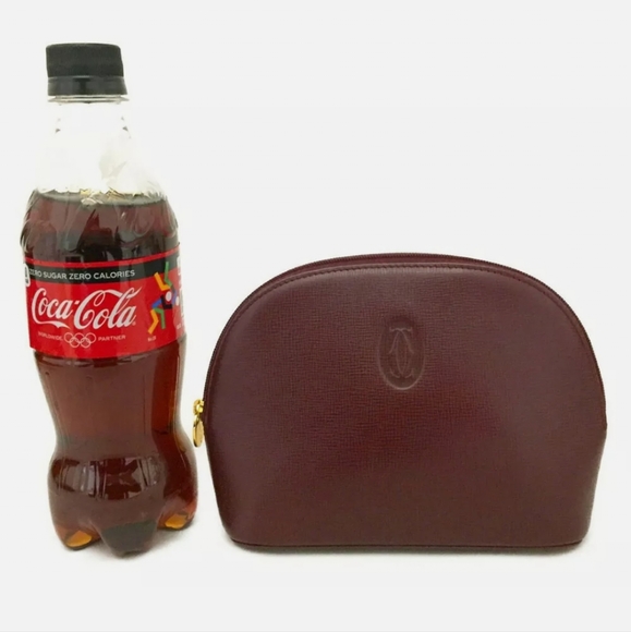 CARTIER LEATHER COSMETIC POUCH BAG /G3573 - Picture 8 of 10